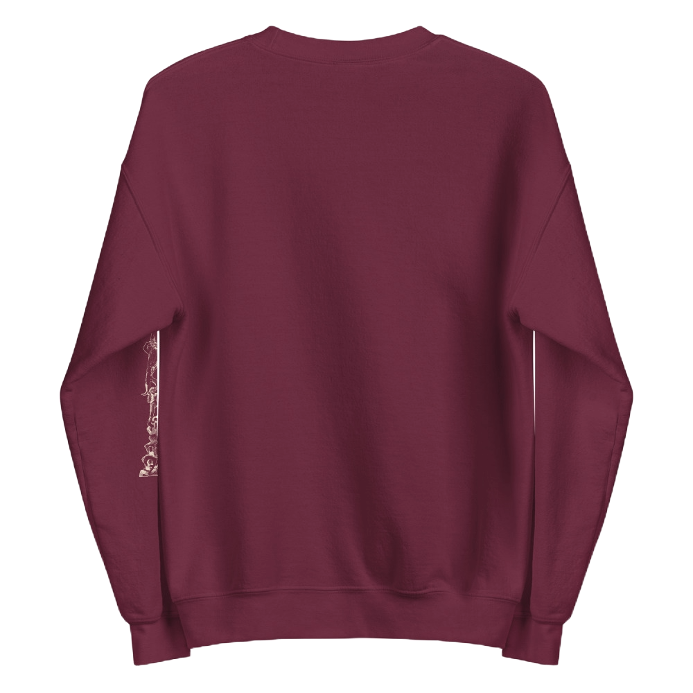 Welcome To The Plains Maroon Crewneck Back